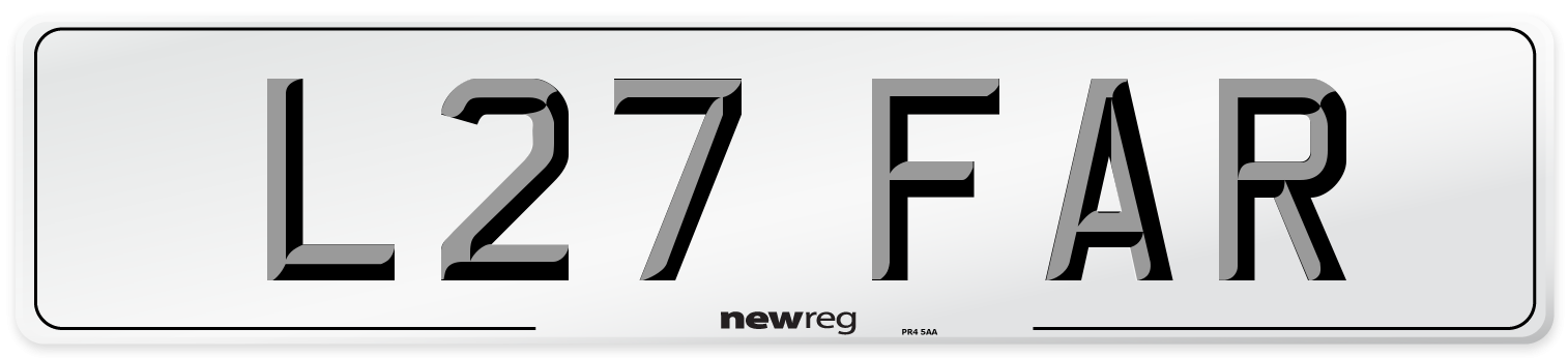 L27 FAR Number Plate from New Reg